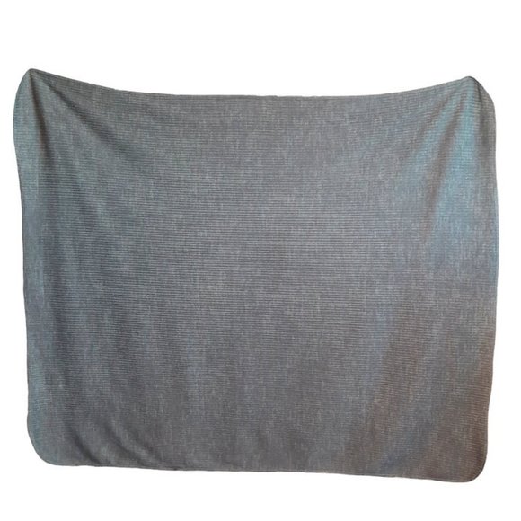 Tahari Gray Striped Jersey Knit Baby Swaddle Blanket 38" X 30" - Picture 1 of 4